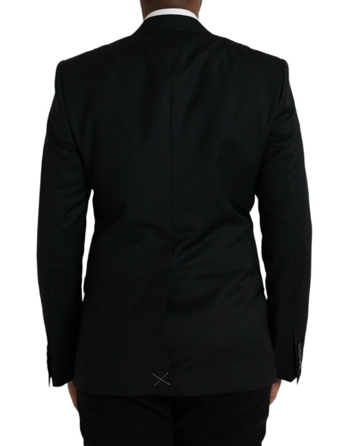 Dolce & Gabbana Black Wool MARTINI Single Breasted Blazer