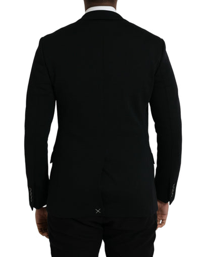 Dolce & Gabbana Black Wool 2 Piece Single Breasted Suit