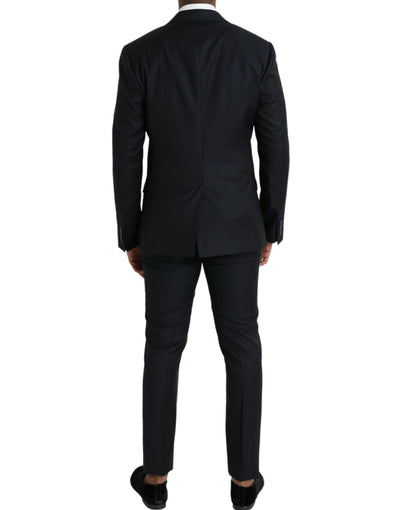 Dolce & Gabbana Dark Blue Wool NAPOLI Formal 2 Piece Suit