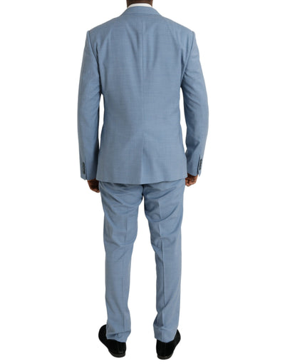 Dolce & Gabbana Light Blue Polyester MARTINI Formal 2 Piece Suit