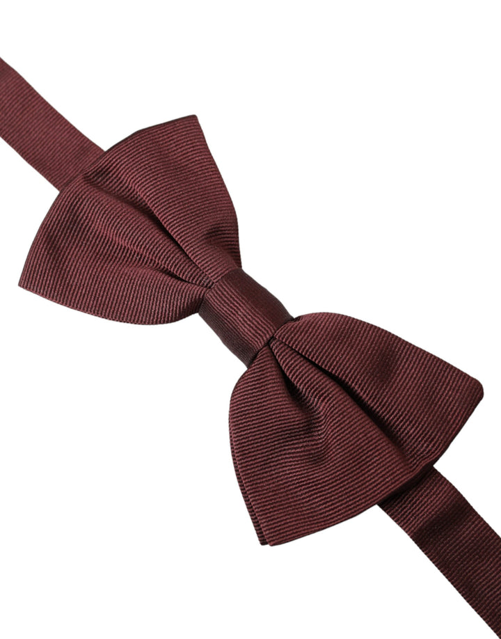 Maroon Silk Adjustable Neck Men Bow Tie