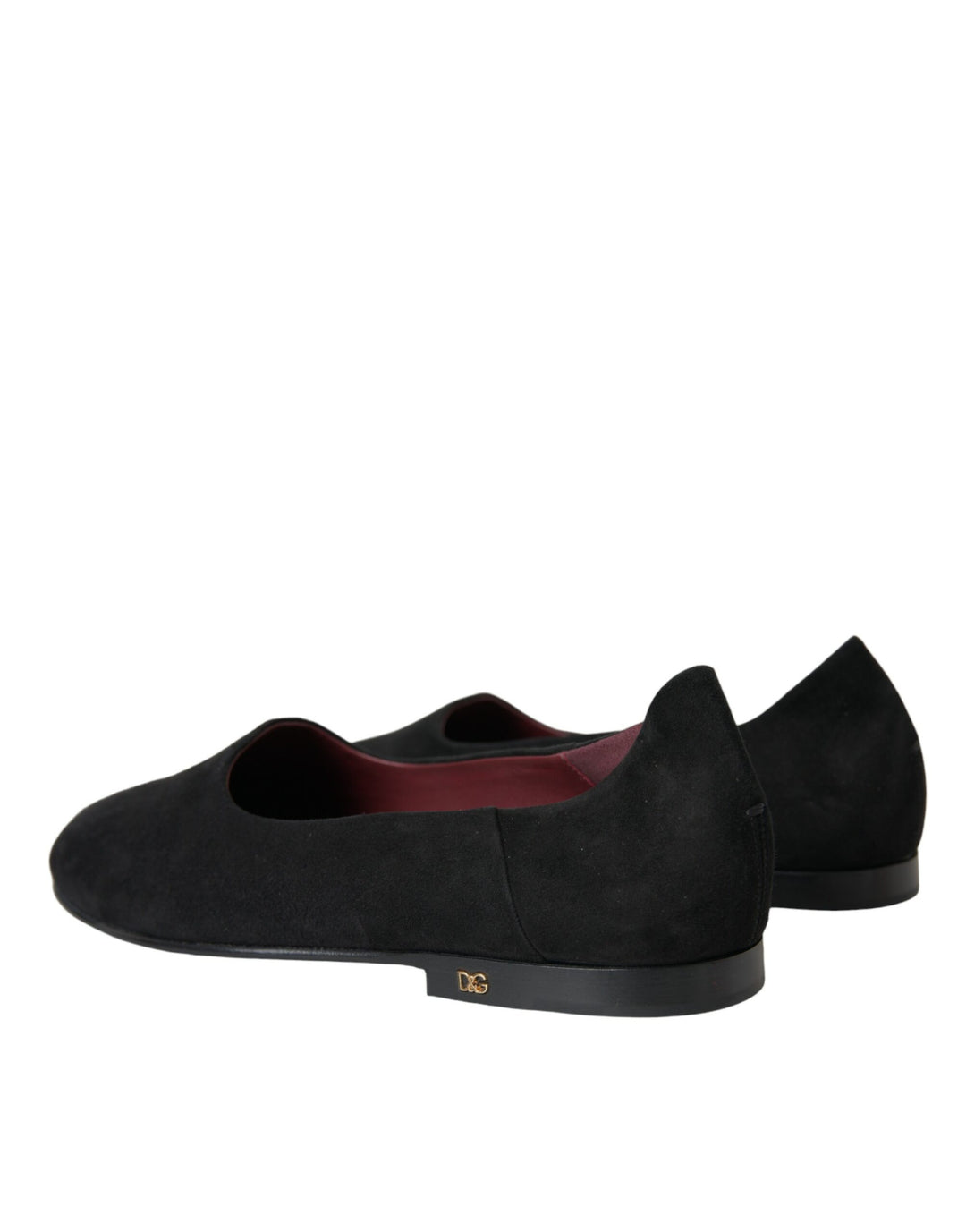 Dolce & Gabbana Black Suede Loafers Formal Dress Slip On Shoes