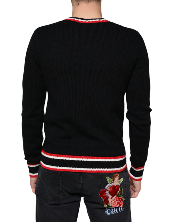 Black Cashmere Pig of the Year Pullover Sweater