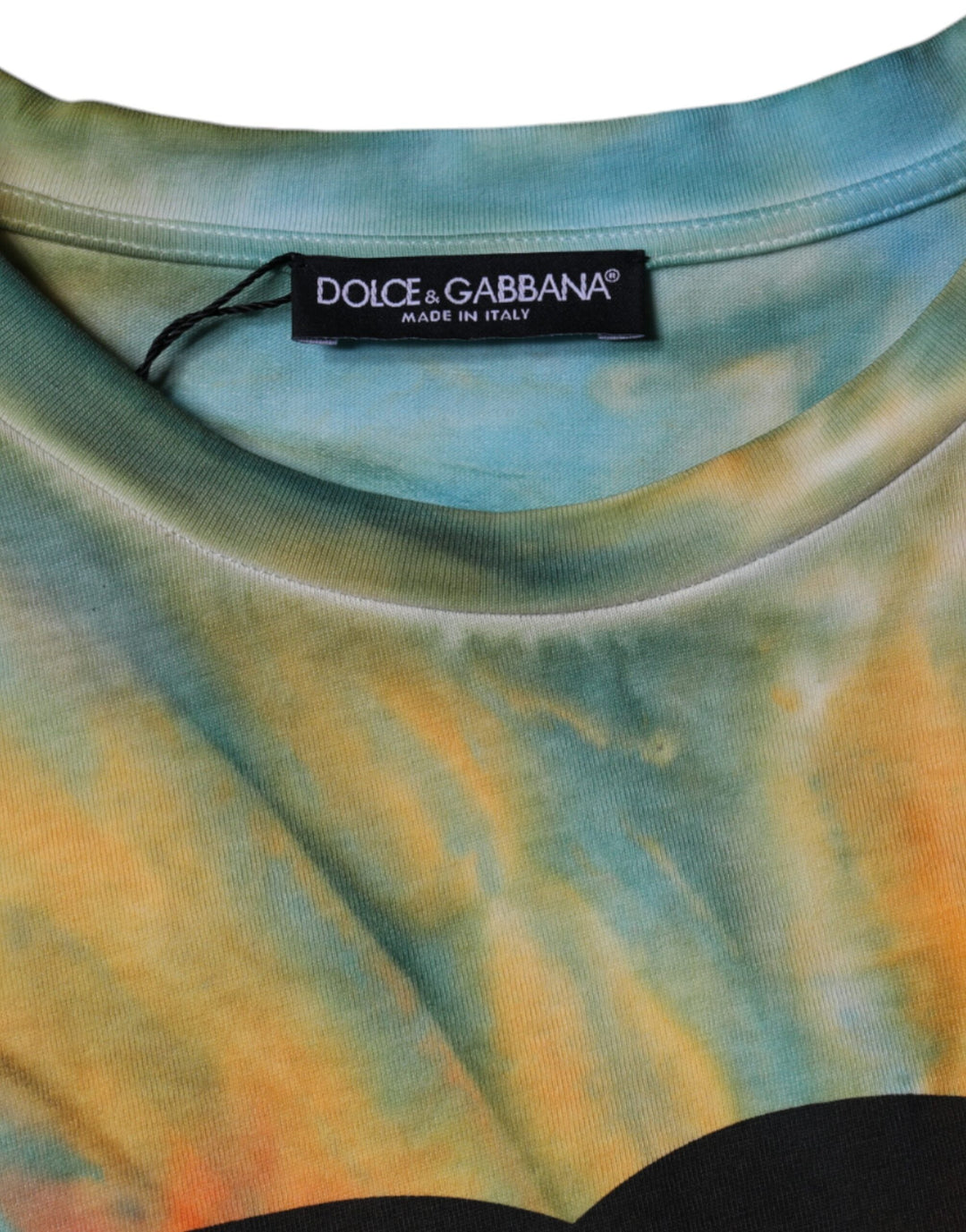 Multicolor Tie-Dye Logo Cotton T-shirt