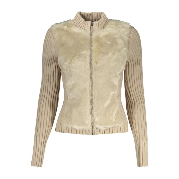 Beige Polyester Sweater