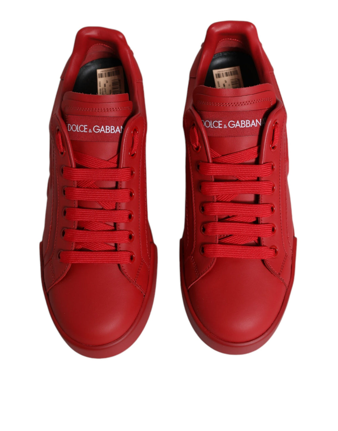 Red Leather Low Top Women Sneakers Shoes