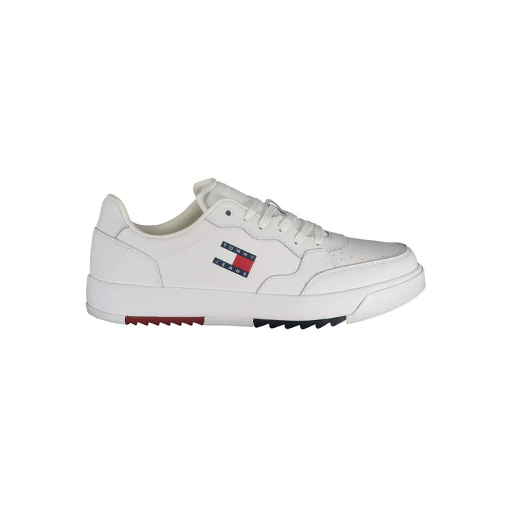 White Polyester Sneaker