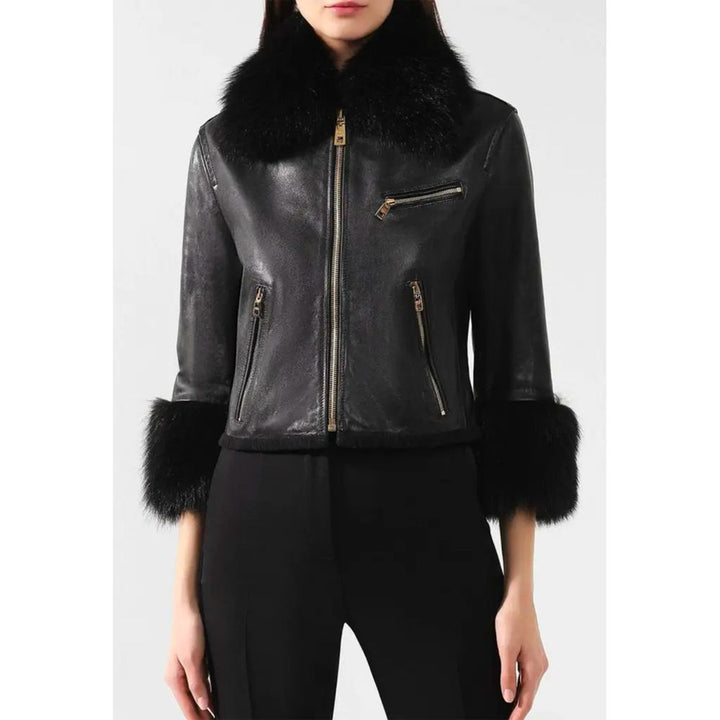 Black Leather Di Lambskin Jackets & Coat