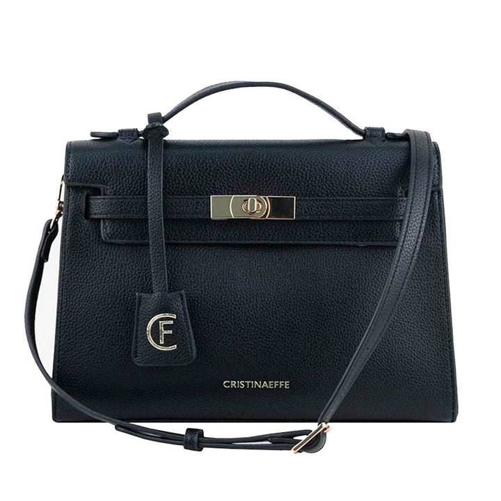 Black Artificial Leather Crossbody Bag