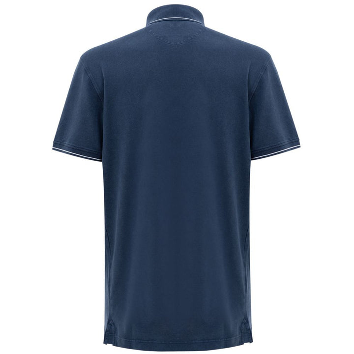 Navy Blue Cotton Polo Shirt