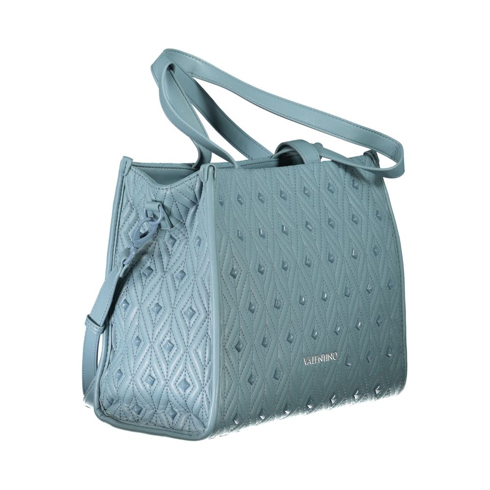 Light Blue Polyester Handbag