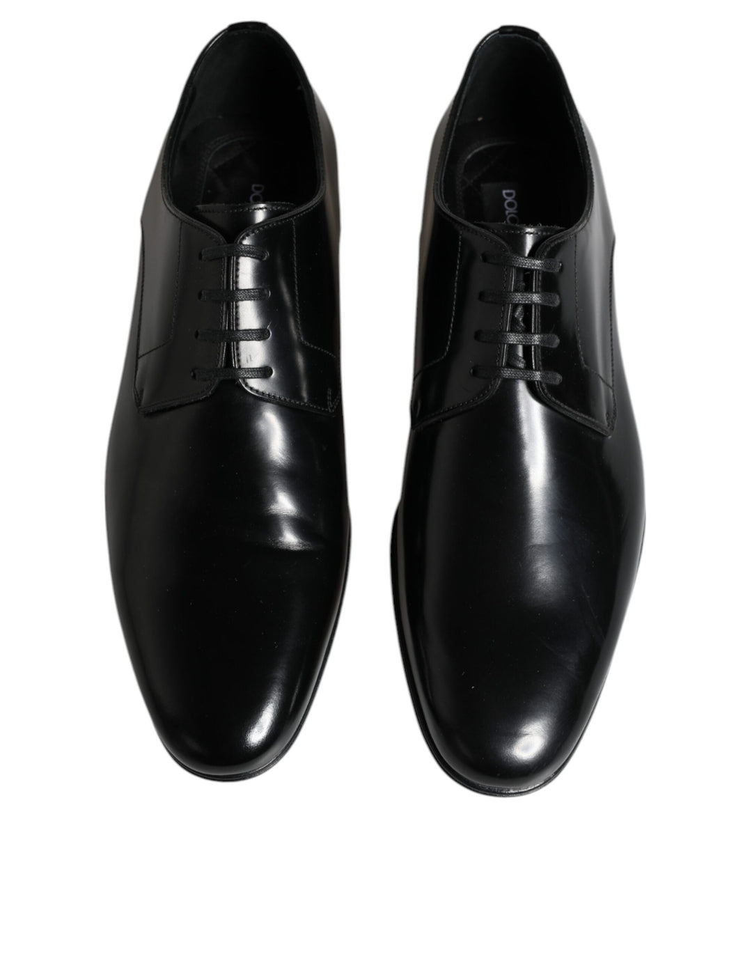 Black Leather Lace Up Men Derby Formal Shoes