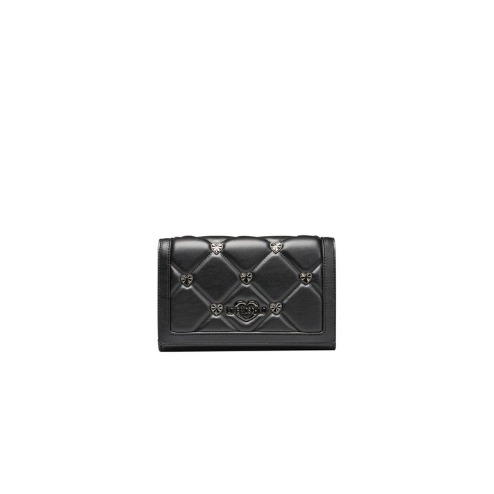 Black Polyethylene Crossbody Bag