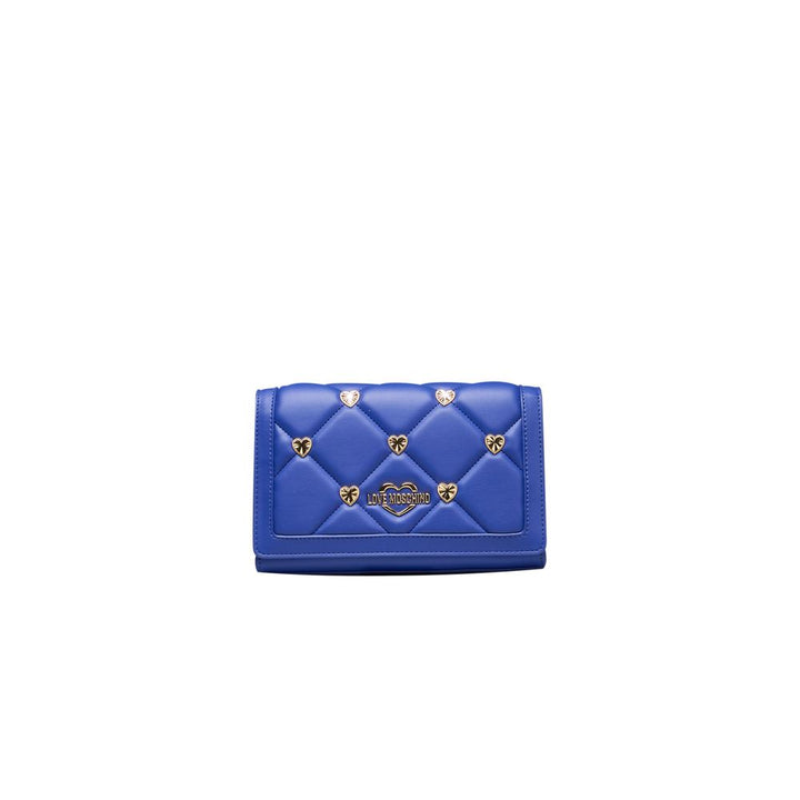 Blue Polyethylene Crossbody Bag