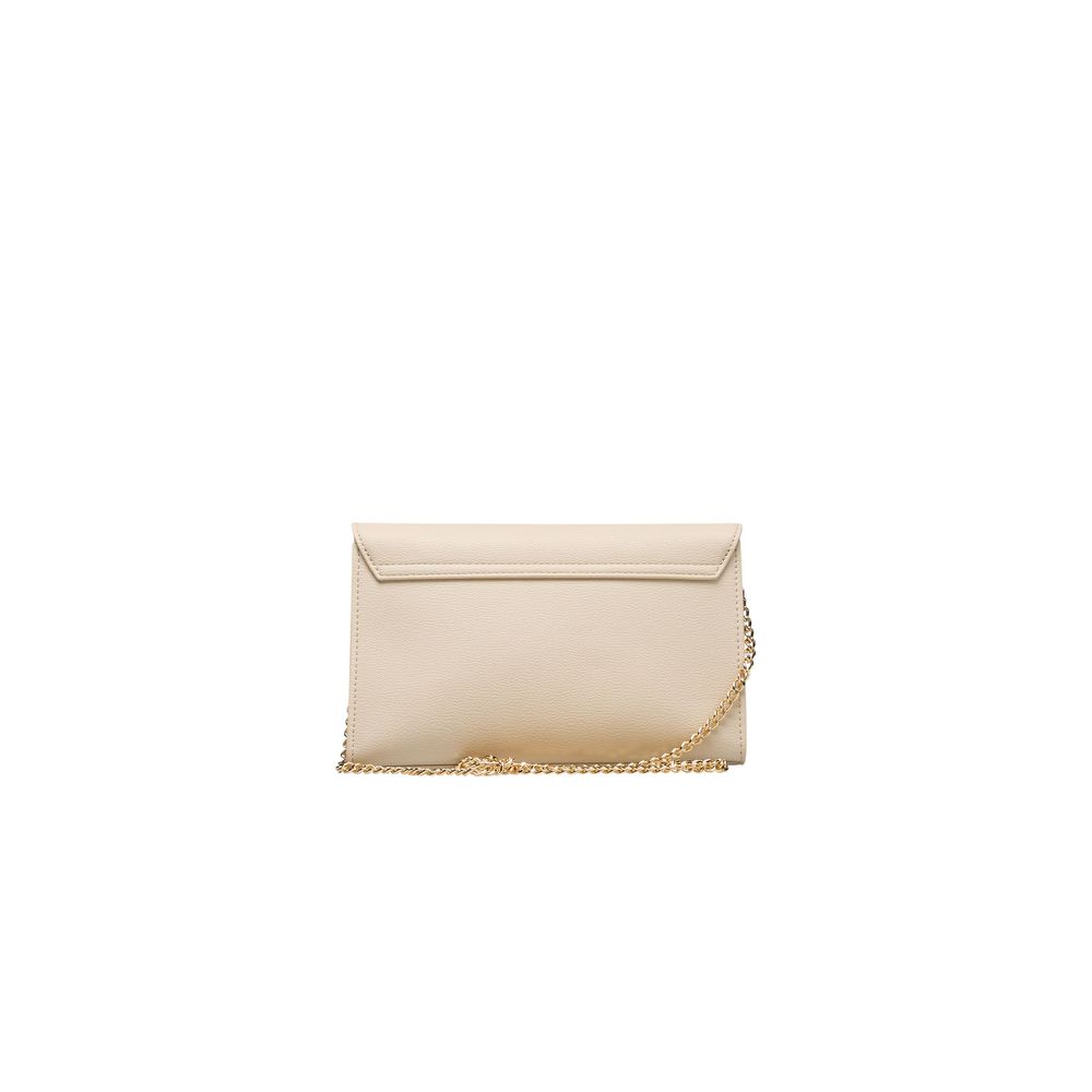 Beige Polyethylene Crossbody Bag