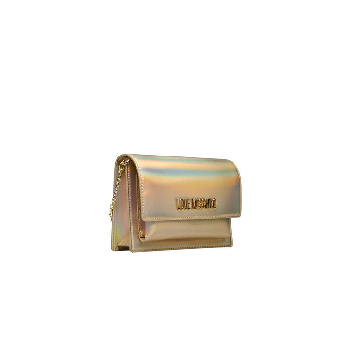 Gold Polyethylene Crossbody Bag