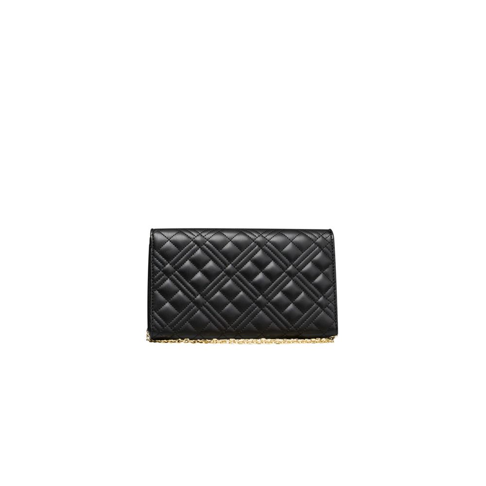 Black Polyethylene Crossbody Bag