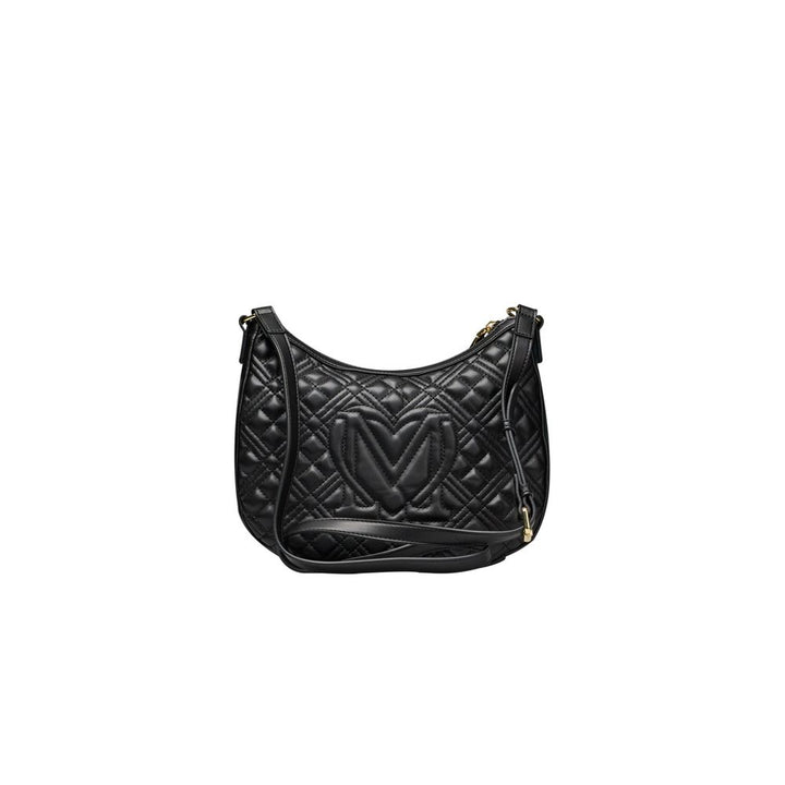 Black Polyethylene Crossbody Bag