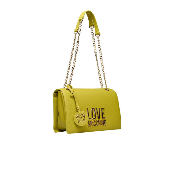 Yellow Polyethylene Crossbody Bag