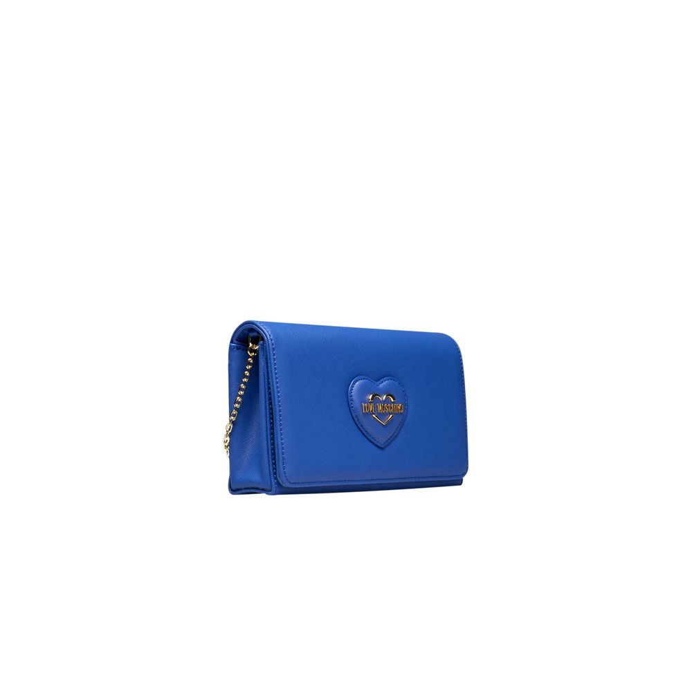 Blue Polyethylene Crossbody Bag