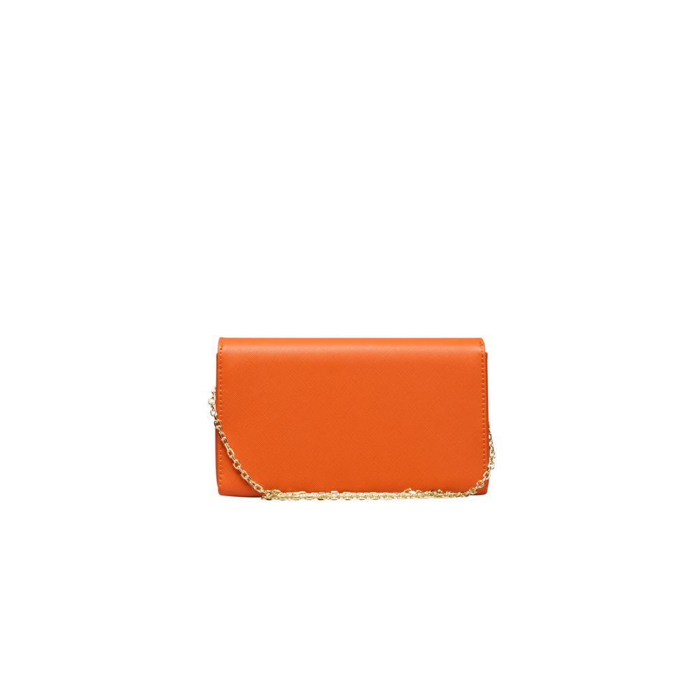 Orange Polyethylene Crossbody Bag