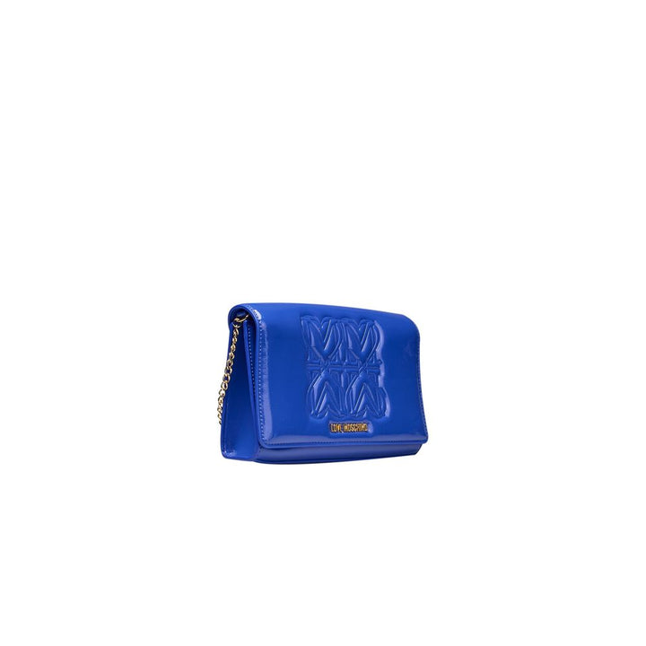 Blue Polyethylene Crossbody Bag