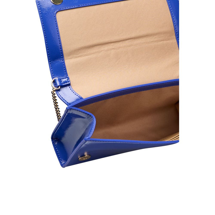 Blue Polyethylene Crossbody Bag