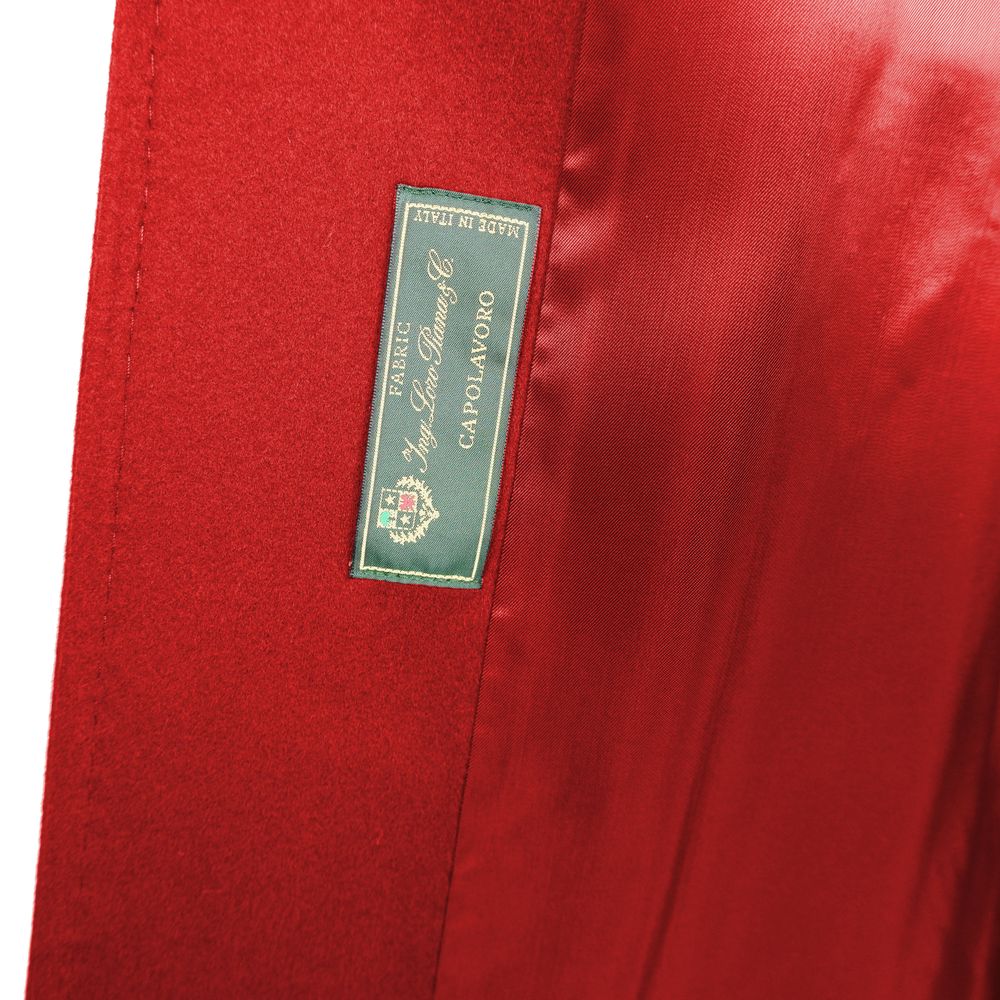 Red Wool Vergine Jackets & Coat