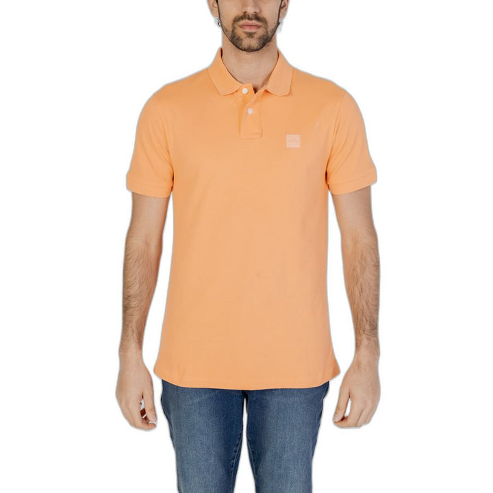 Orange Cotton Polo Shirt