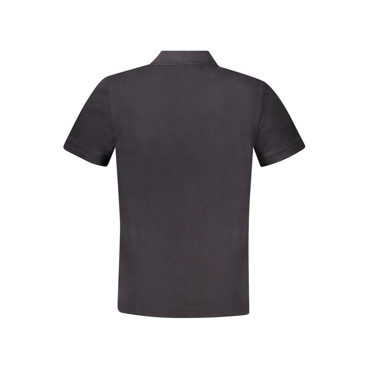 Black Cotton Polo Shirt