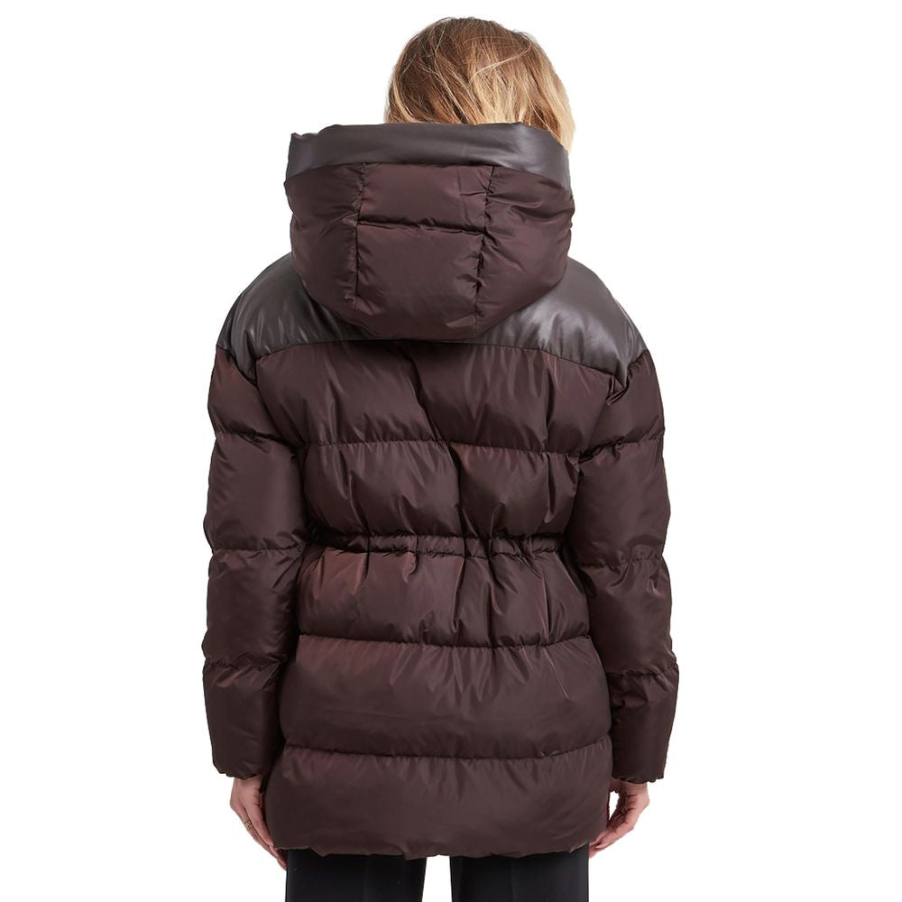 Brown Polyamide Jackets & Coat