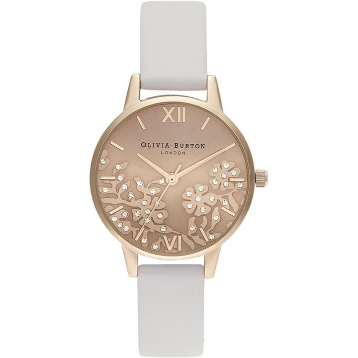 White Synthetic Leather Watch