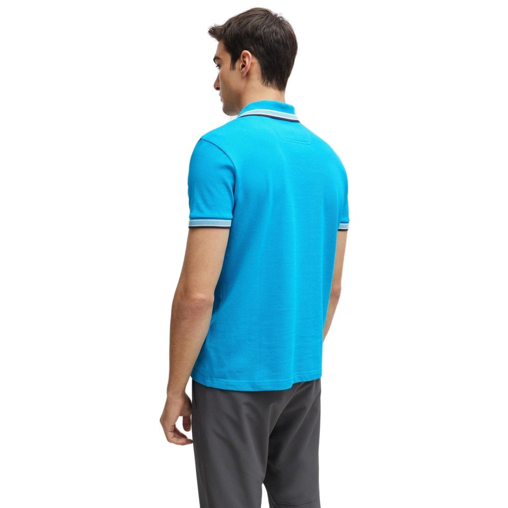 Turquoise Cotton Polo Shirt