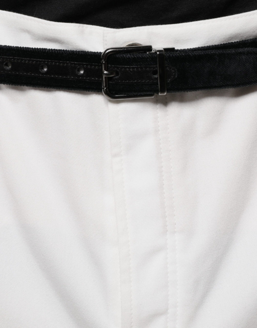 White Cotton Men Dress Tapered Pants