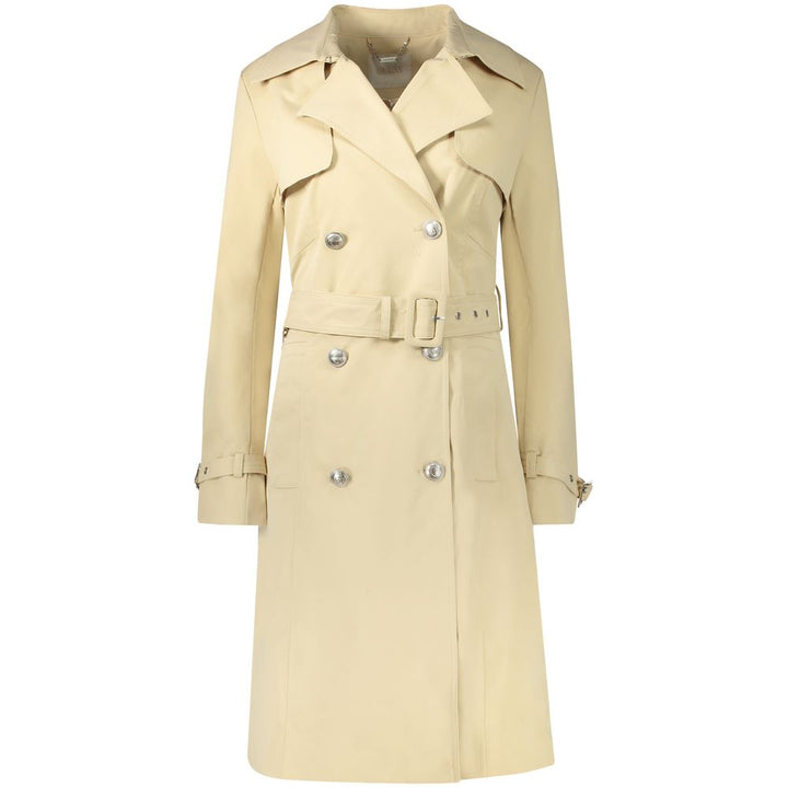 Beige Polyester Jackets & Coat