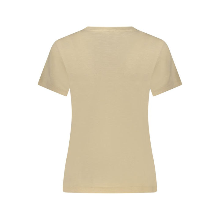 Beige Cotton Tops & T-Shirt