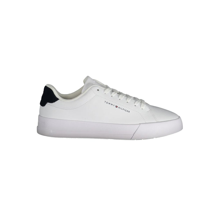 White Polyester Sneaker