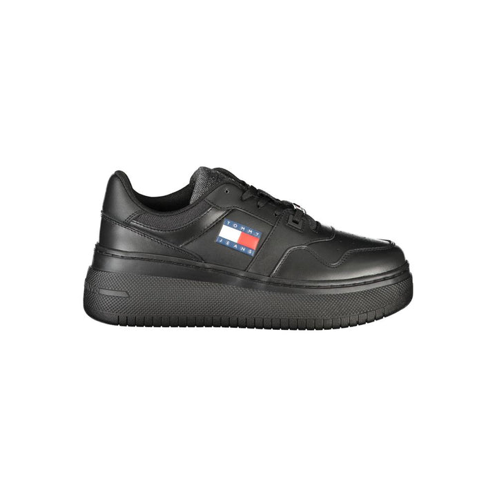 Black Polyester Sneaker