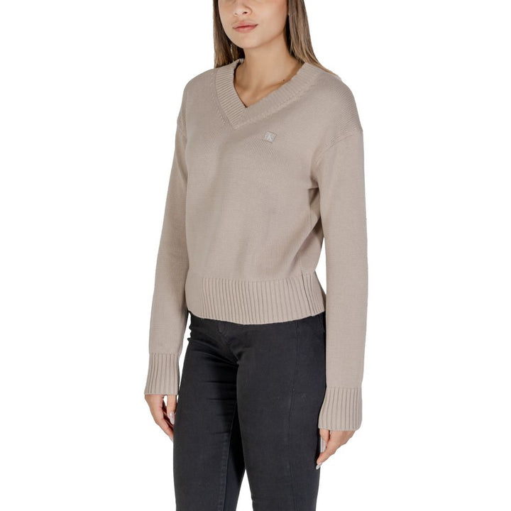 Beige Cotton Sweater