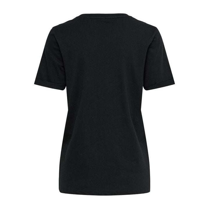 Black Cotton Tops & T-Shirt