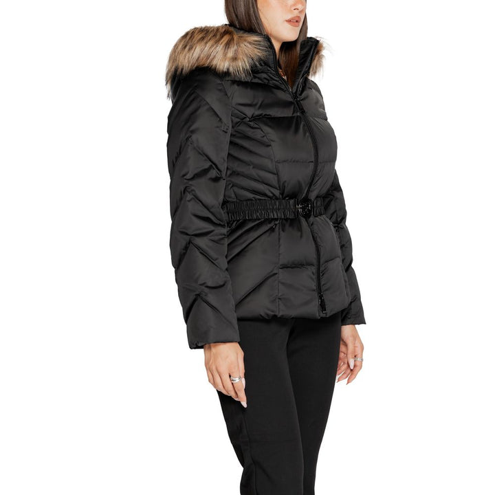 Black Polyester Jackets & Coat