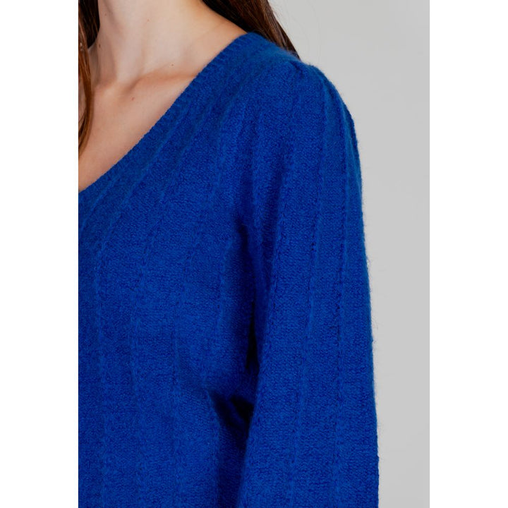 Blue Polyester Sweater