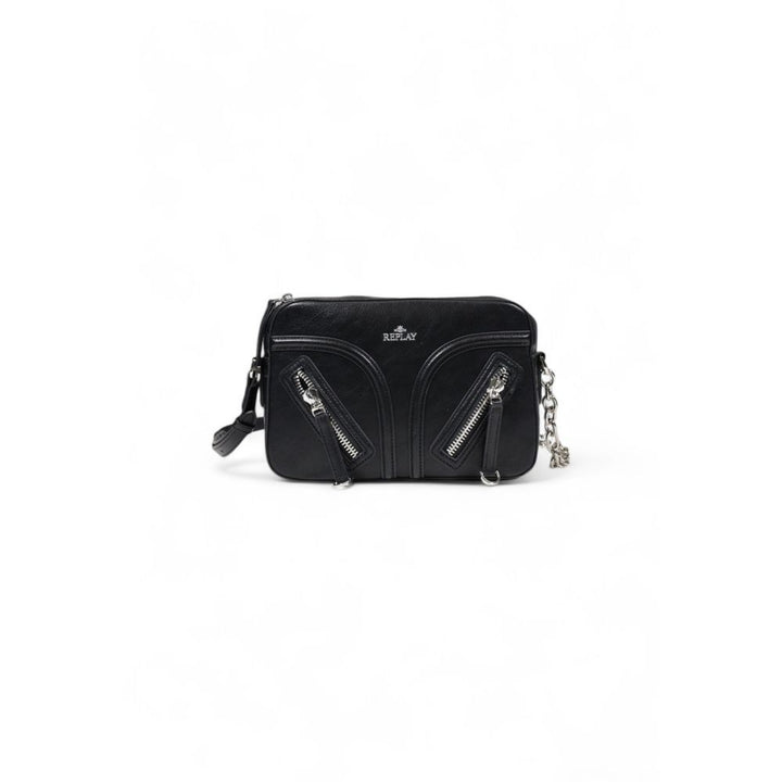 Black Polyester Handbag