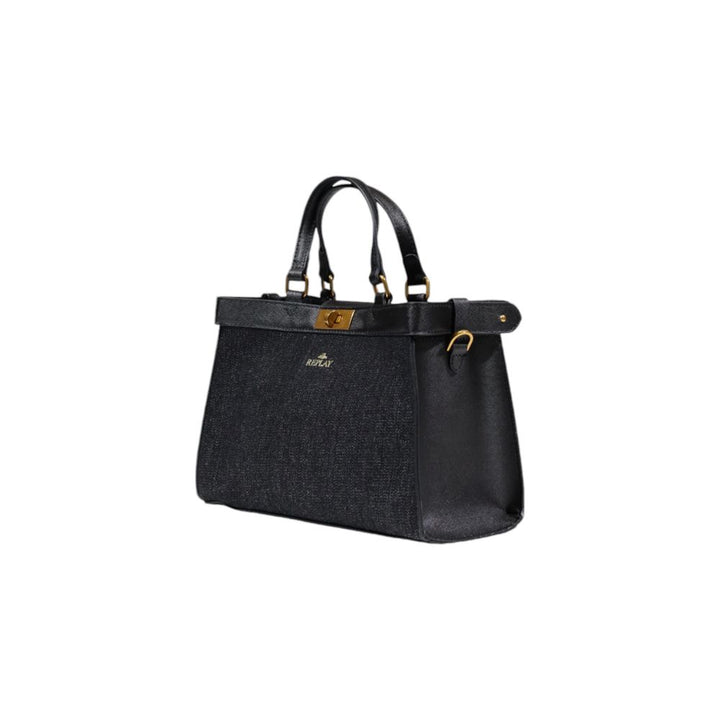 Black Cotton Handbag