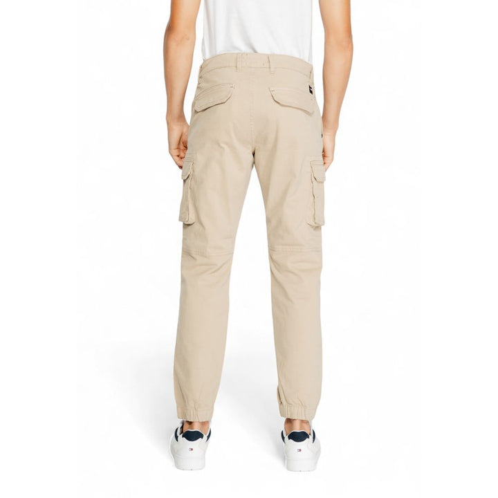 Beige Cotton Jeans & Pant