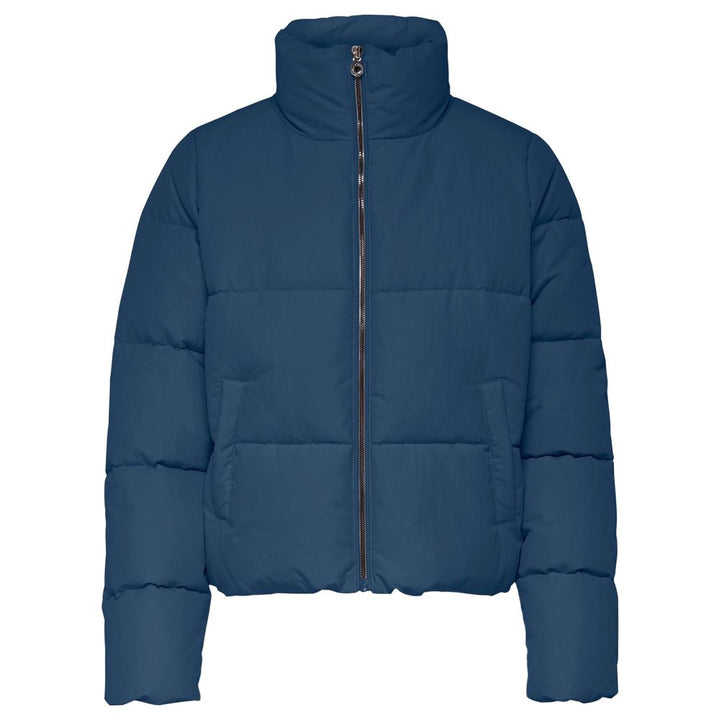 Blue Polyester Jackets & Coat