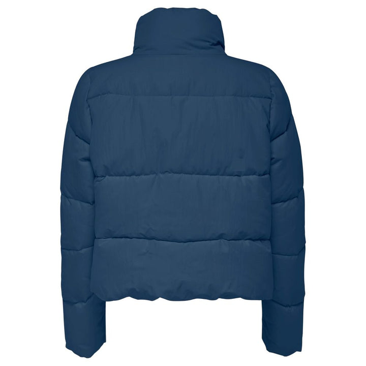 Blue Polyester Jackets & Coat