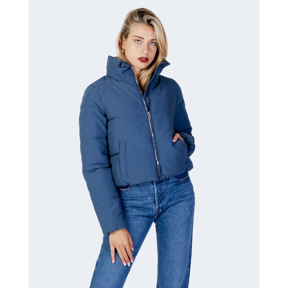 Blue Polyester Jackets & Coat