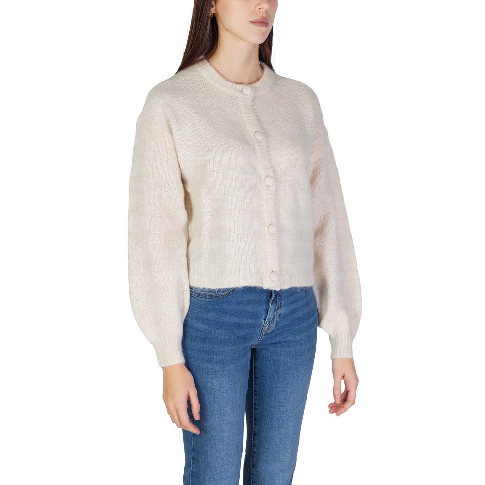 Beige Recycled Polyester Cardigan