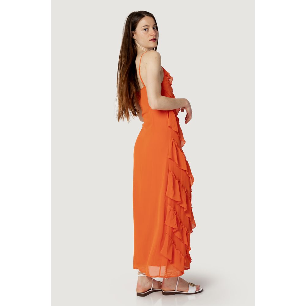 Orange Polyester Dress